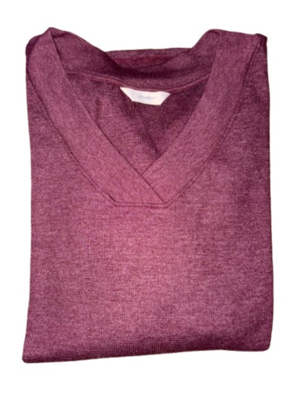 CJ Banks V-Neck lightweight top in Plum size XL